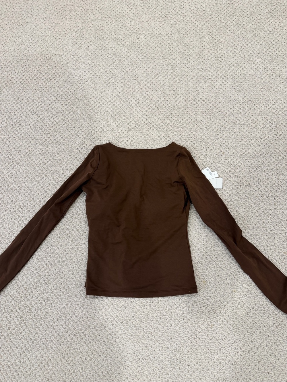 Abercrombie & Fitch Women's Brown Long-Sleeve Crew Top